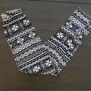 3/$10 Planet Gold black and white printed leggings